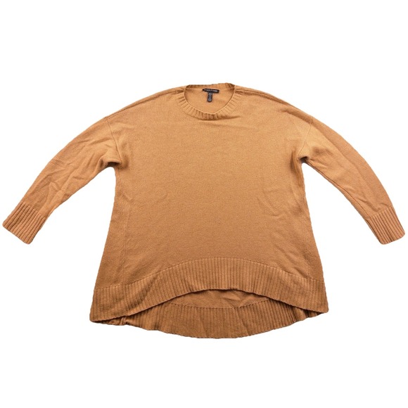 Eileen Fisher Sweaters - Eileen Fisher Camel Cashmere Merino Wool Oversized High Low Sweater XXS XS